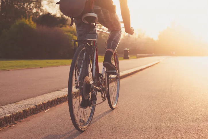 Person riding a bike
