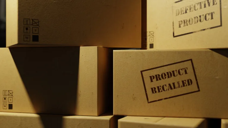 recalled product box