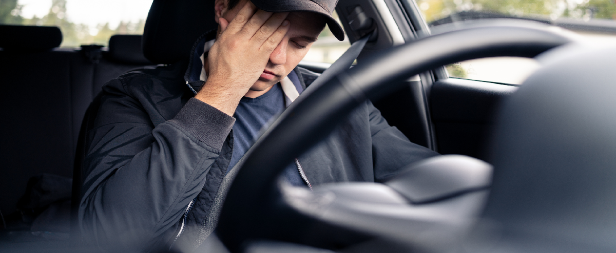 Man driving while fatigued
