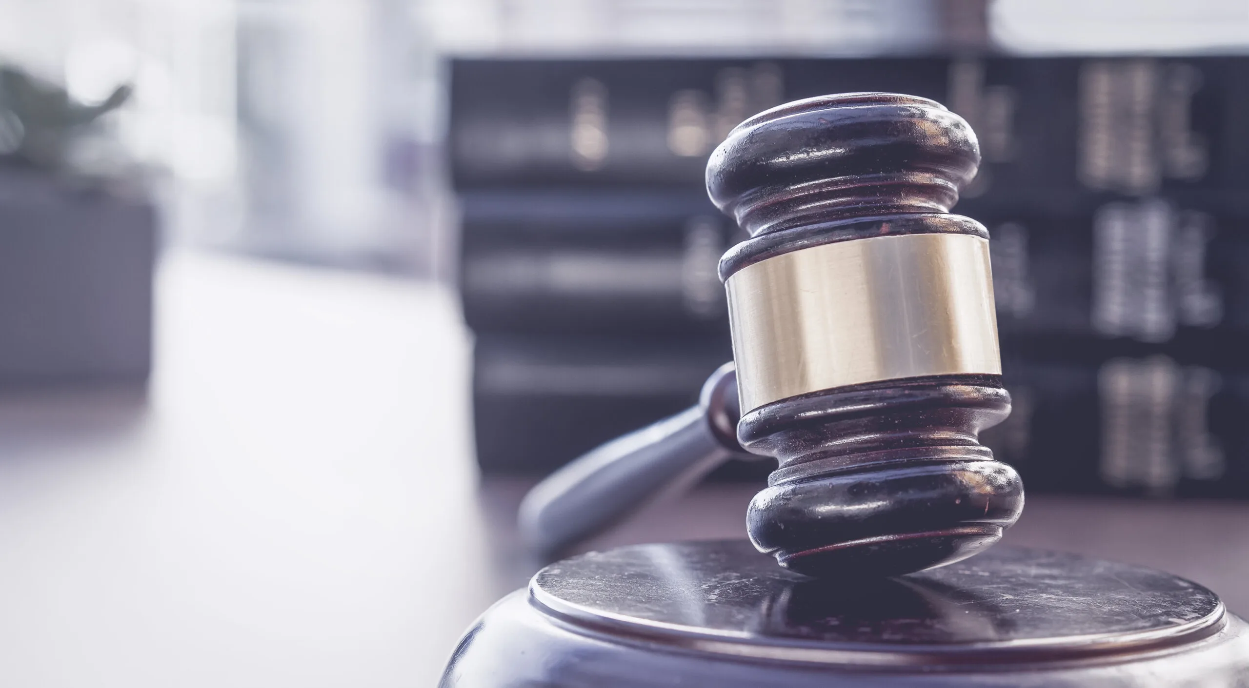 law books and gavel