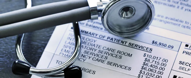 Medical bill from a hospital