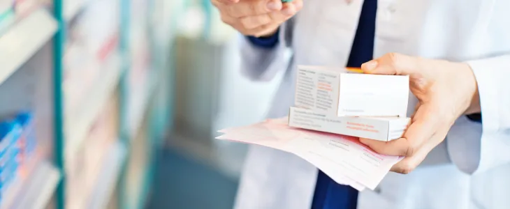 Doctor taking a look at a prescription