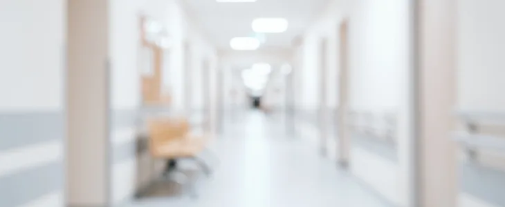 Empty hospital hallway